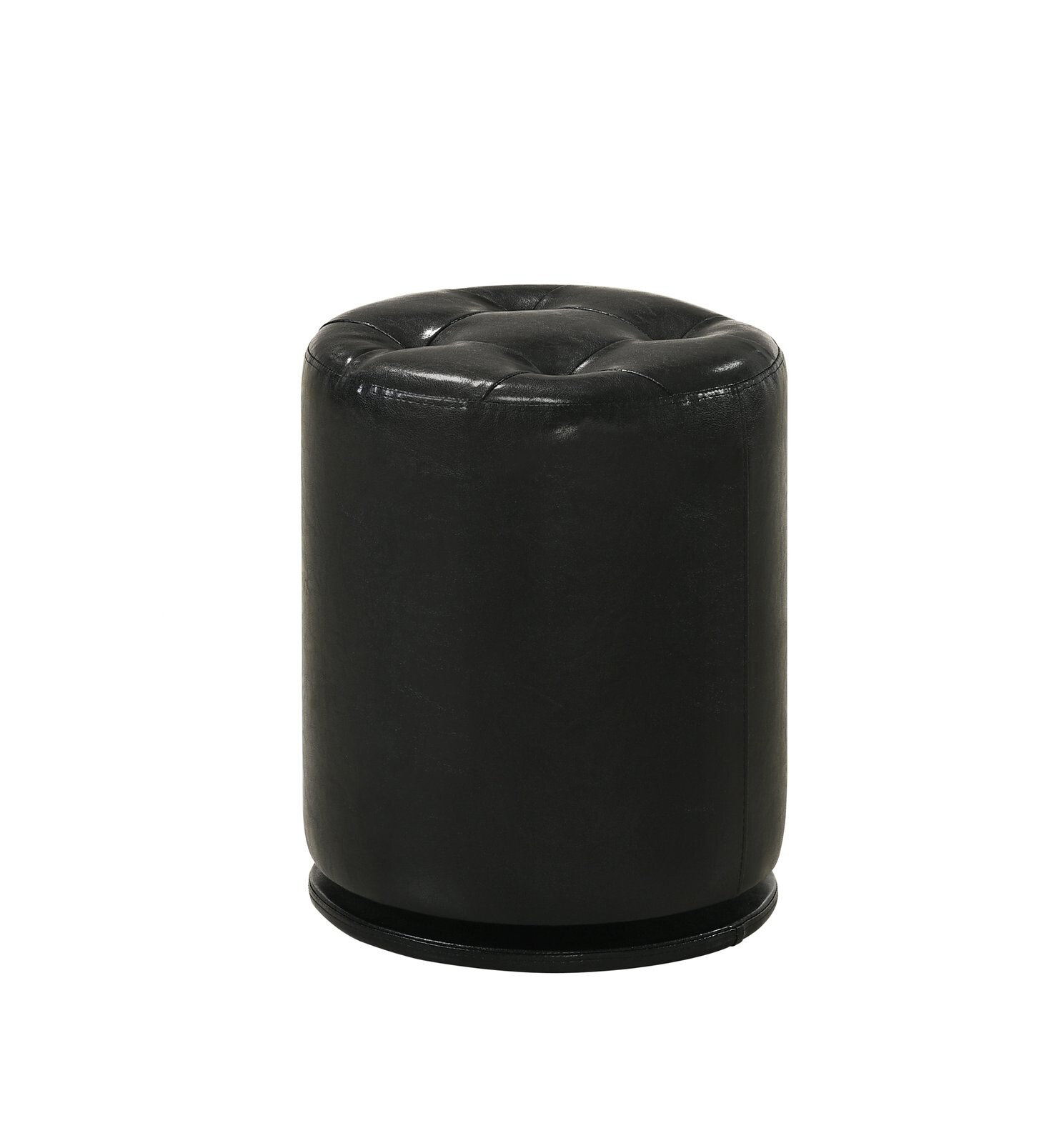 MORGAN ROUND SWIVEL STOOL BLACK