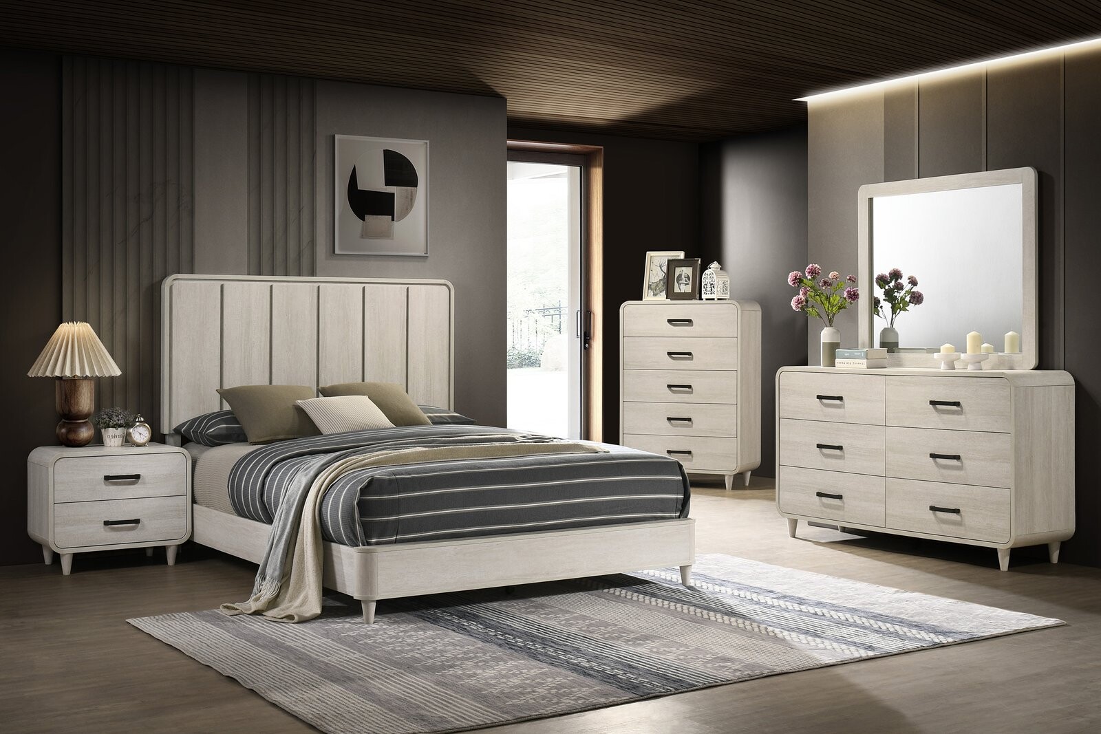 NYOMI KG PANEL HB/FOOTBOARD -WHITE