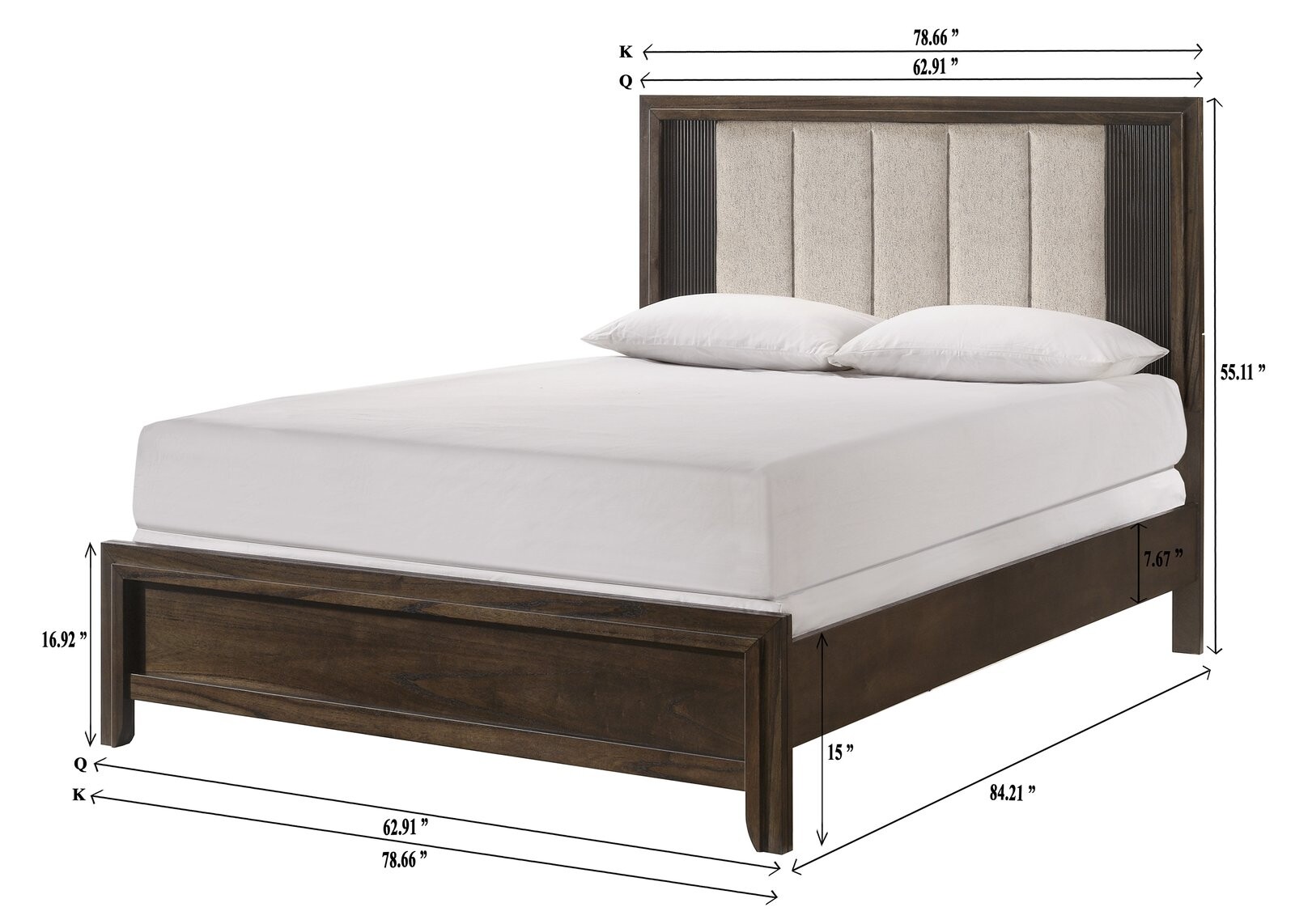 CARLTON KING HEADBOARD/FOOTBOARD