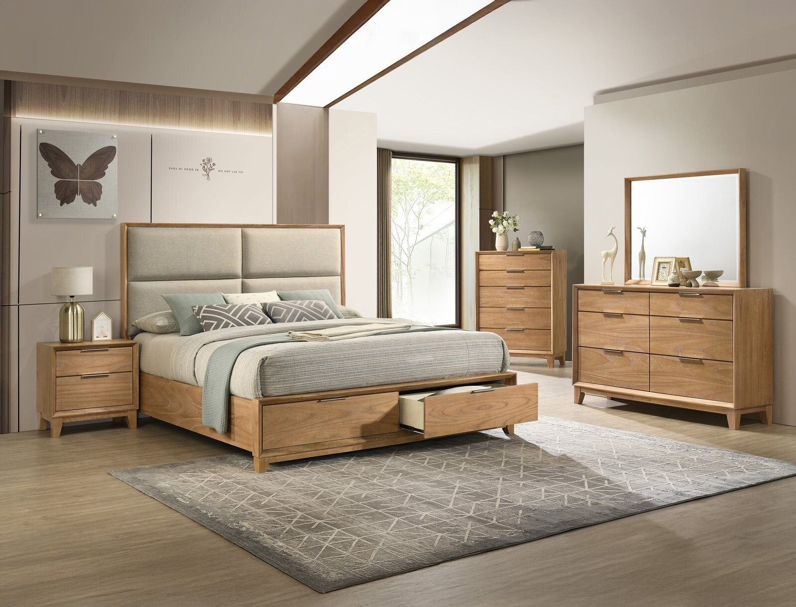 FLORIAN K/Q STORAGE BED RAIL
