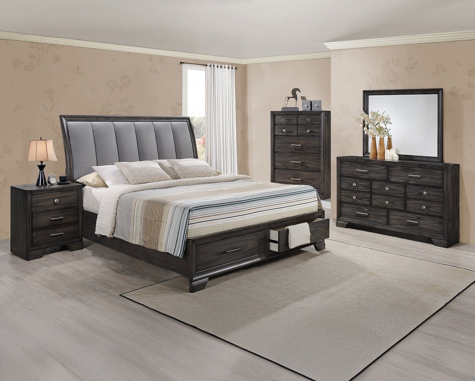 JAYMES KING/QUEEN STORAGE BED RAIL