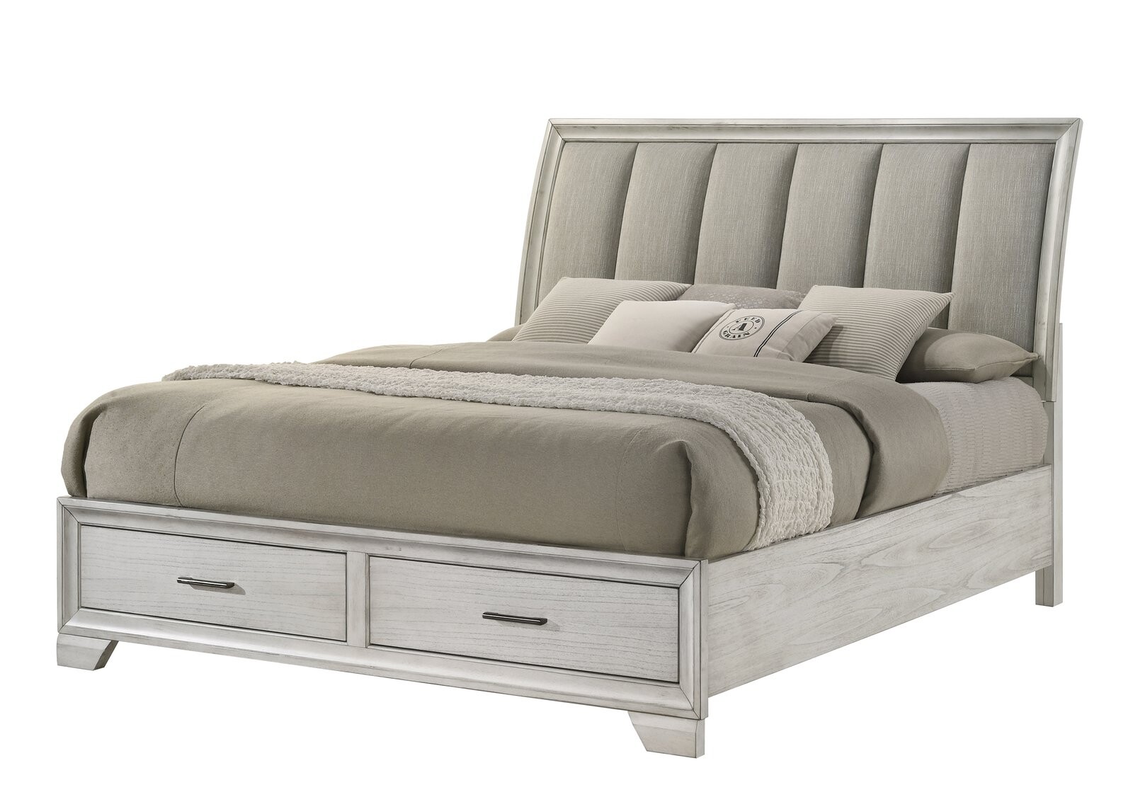 JAYMES K STORAGE BED HB WHITE MIST