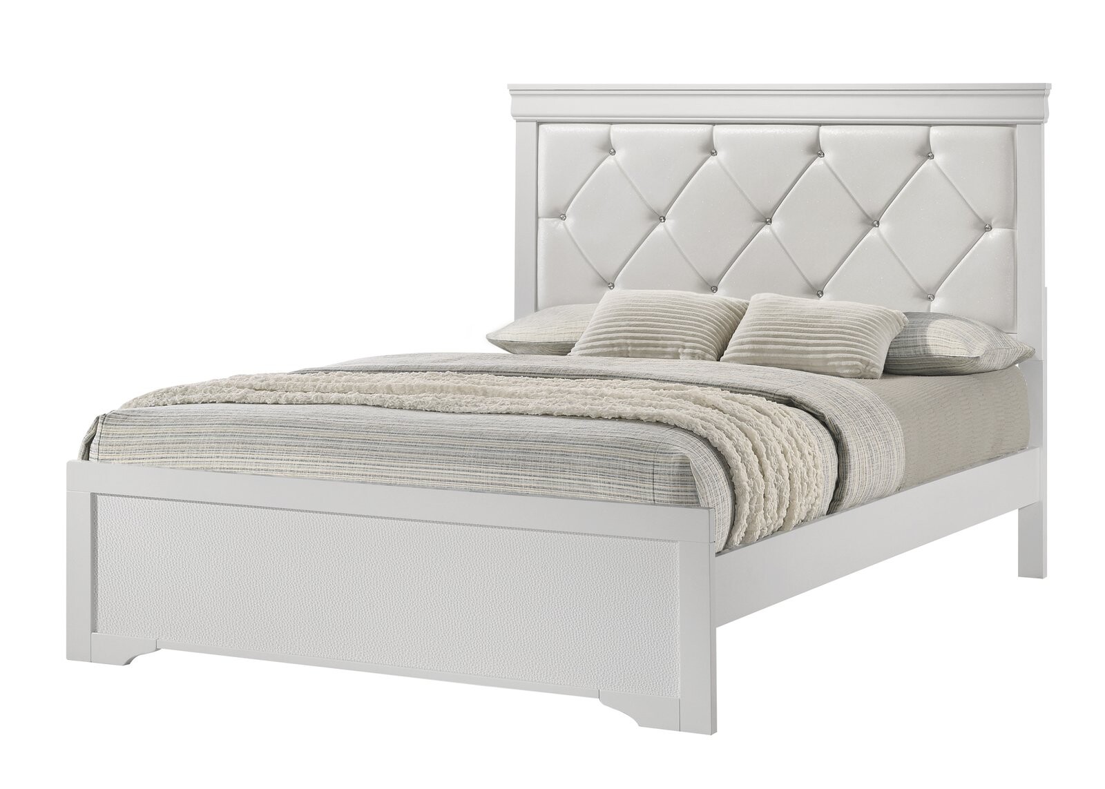 AMALIA QUEEN HEAD/FOOTBOARD WHITE