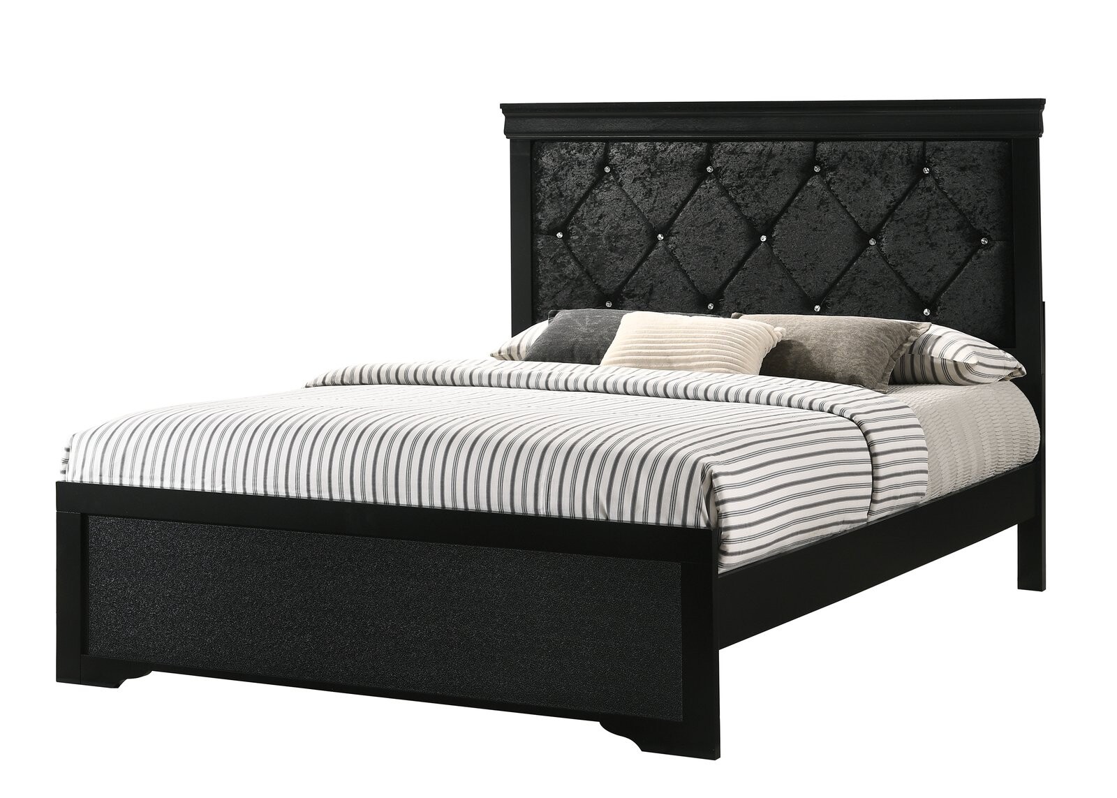 AMALIA QUEEN HEAD/FOOTBOARD BLACK