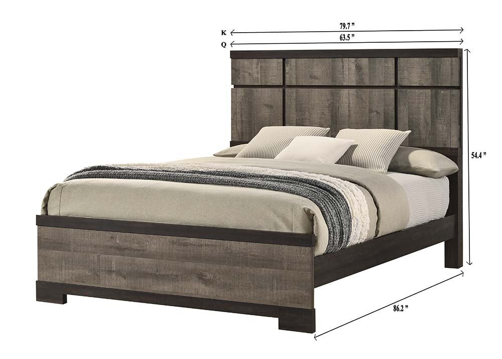 REMINGTON QUEEN HB/FB GRAY/EBONY