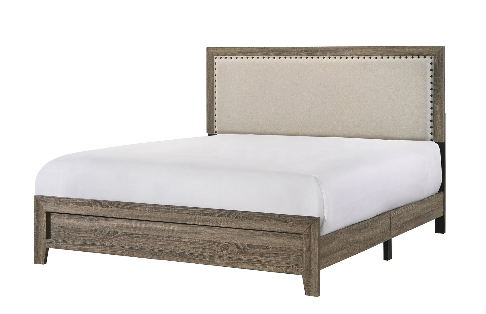 MILLIE UPHOLSTERY BED ONE BOX -GREY