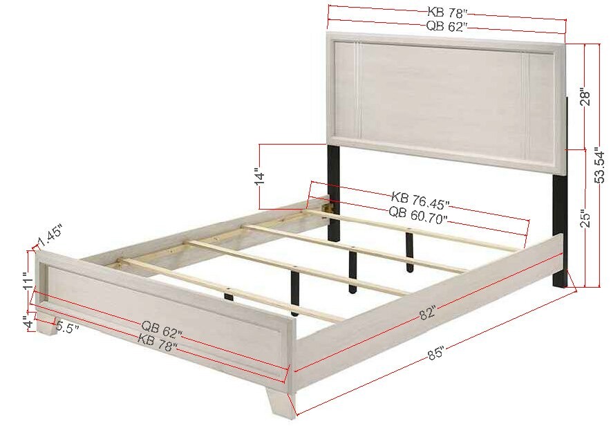 CHARLIE KING HEADBOARD/FOOTBOARD