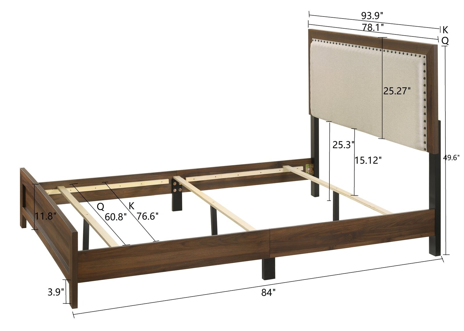 MILLIE UPHOLSTERY ONE BOX BR.CHERRY