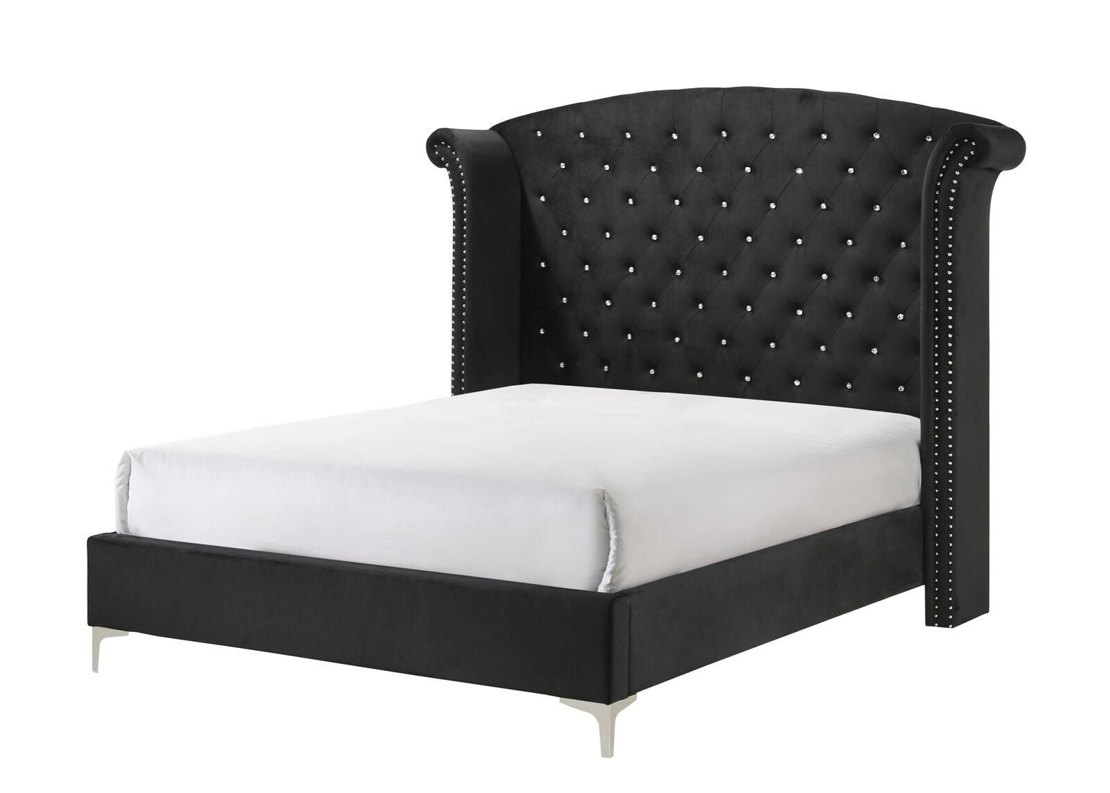 LUCINDA QUEEN FB RAIL SLAT- BLACK
