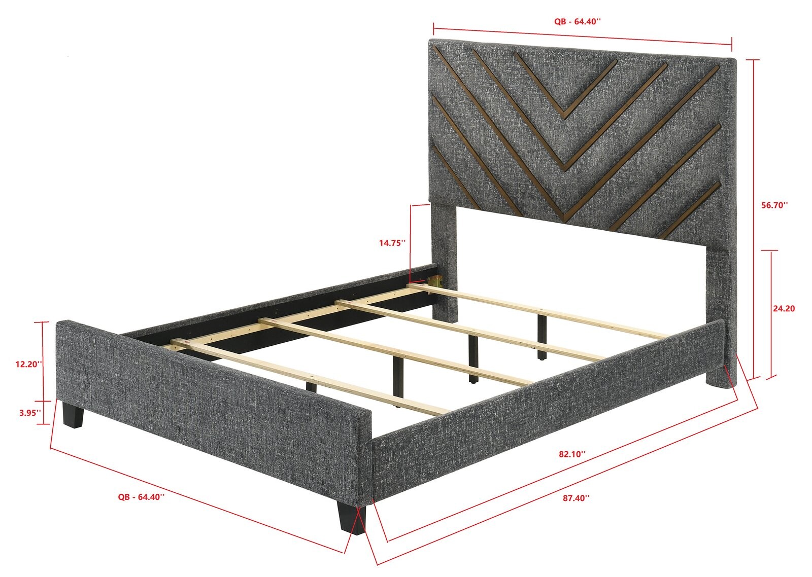 ZANE QUEEN HEADBOARD/FOOTBOARD