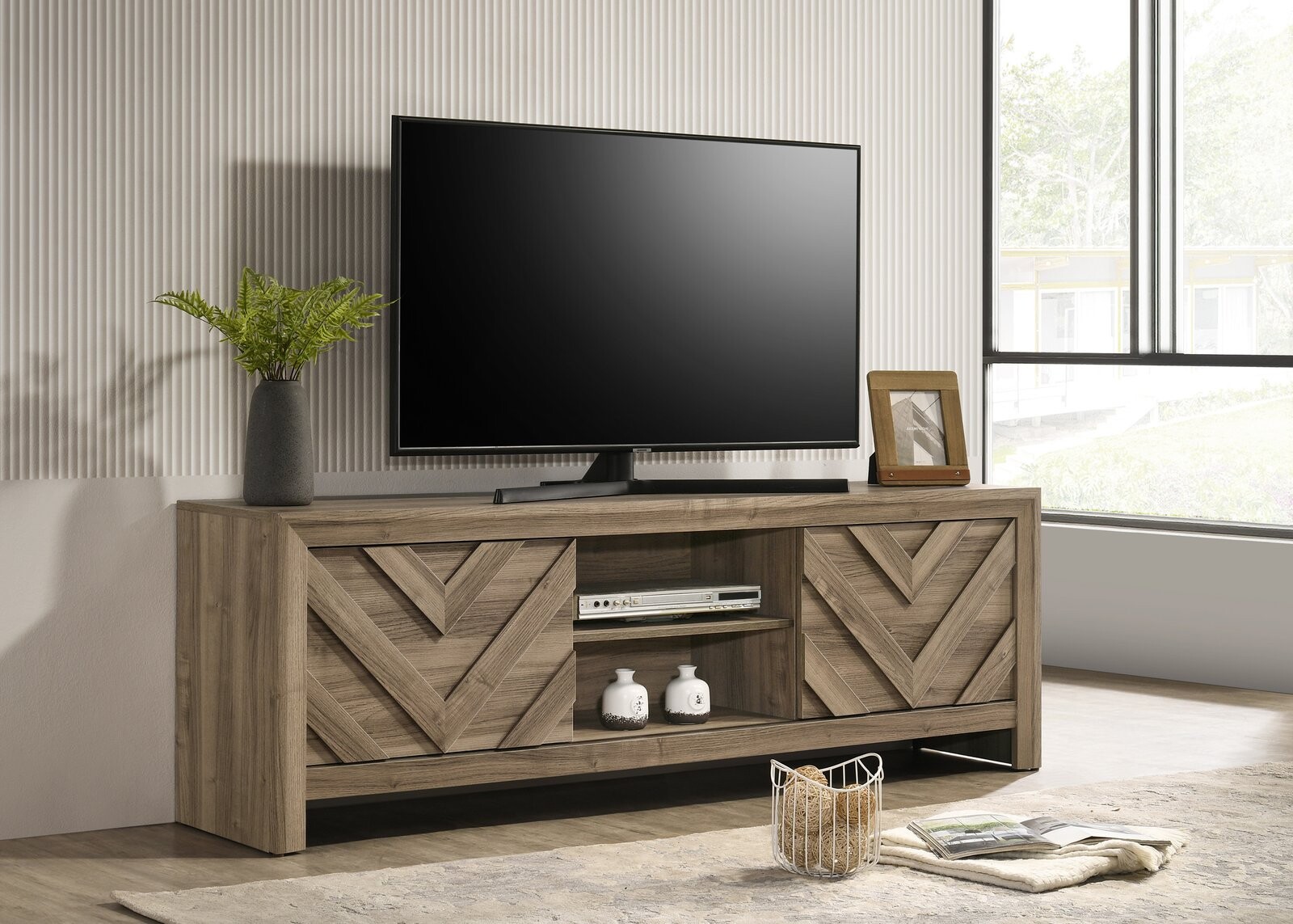 VALOR TV STNND-LIGHT BROWN