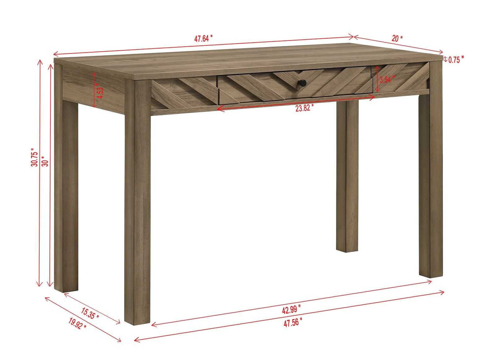 VALOR WRITING DESK-LIGHT BROWN