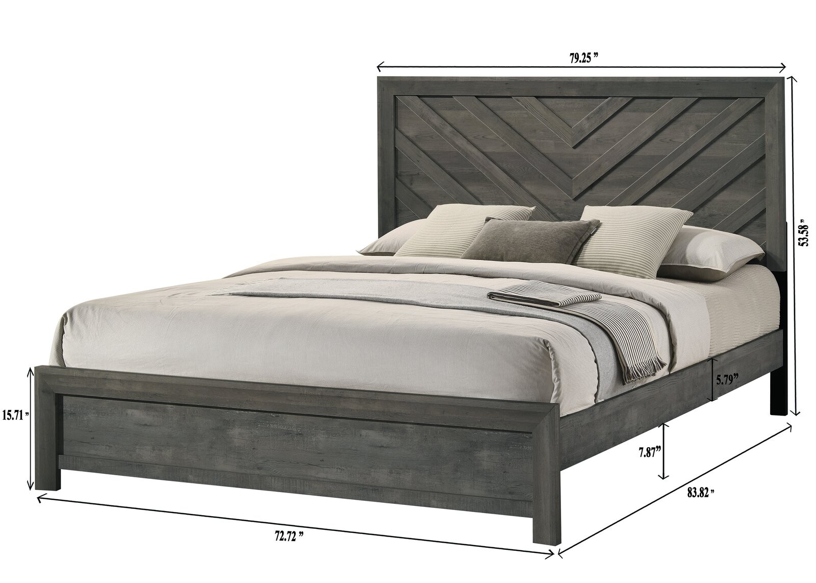 VALOR K HEADBOARD/FOOTBOARD-GREY