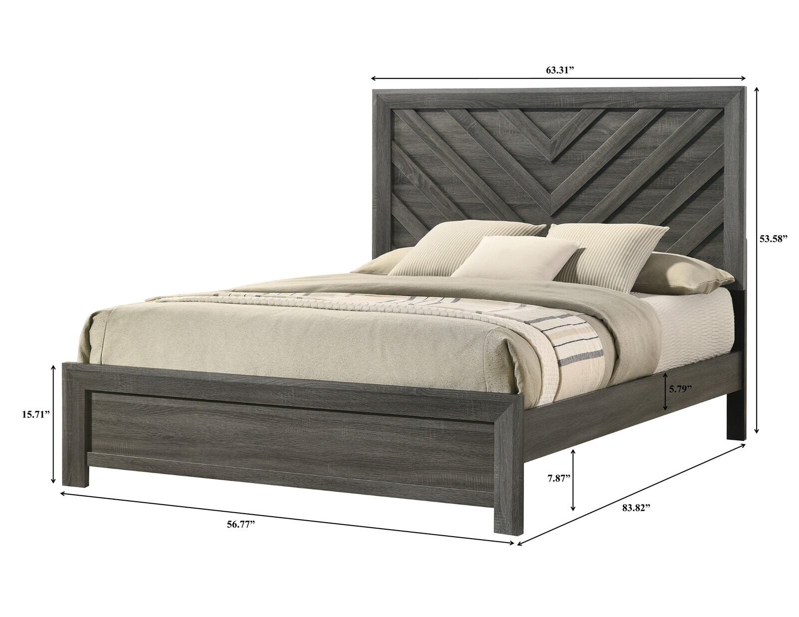 VALOR Q HEADBOARD/FOOTBOARD-GREY