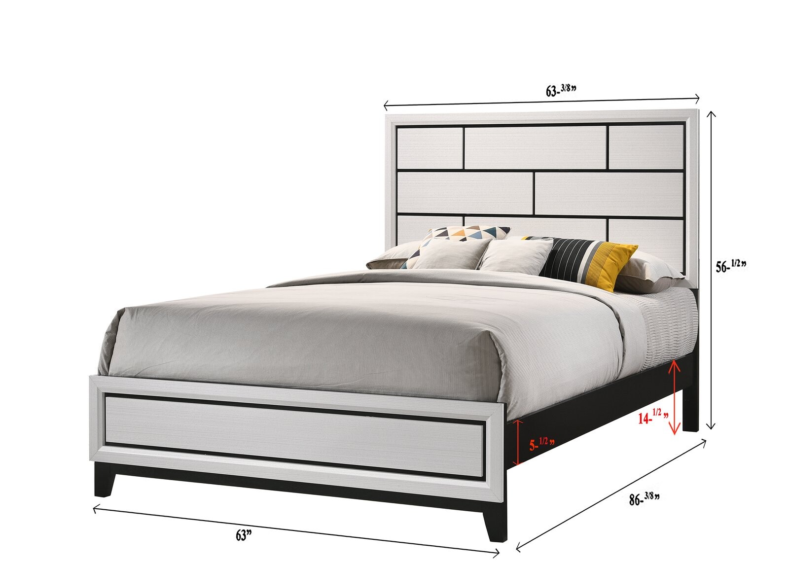 AKERSON QUEEN HEAD/FOOTBOARD CHALK