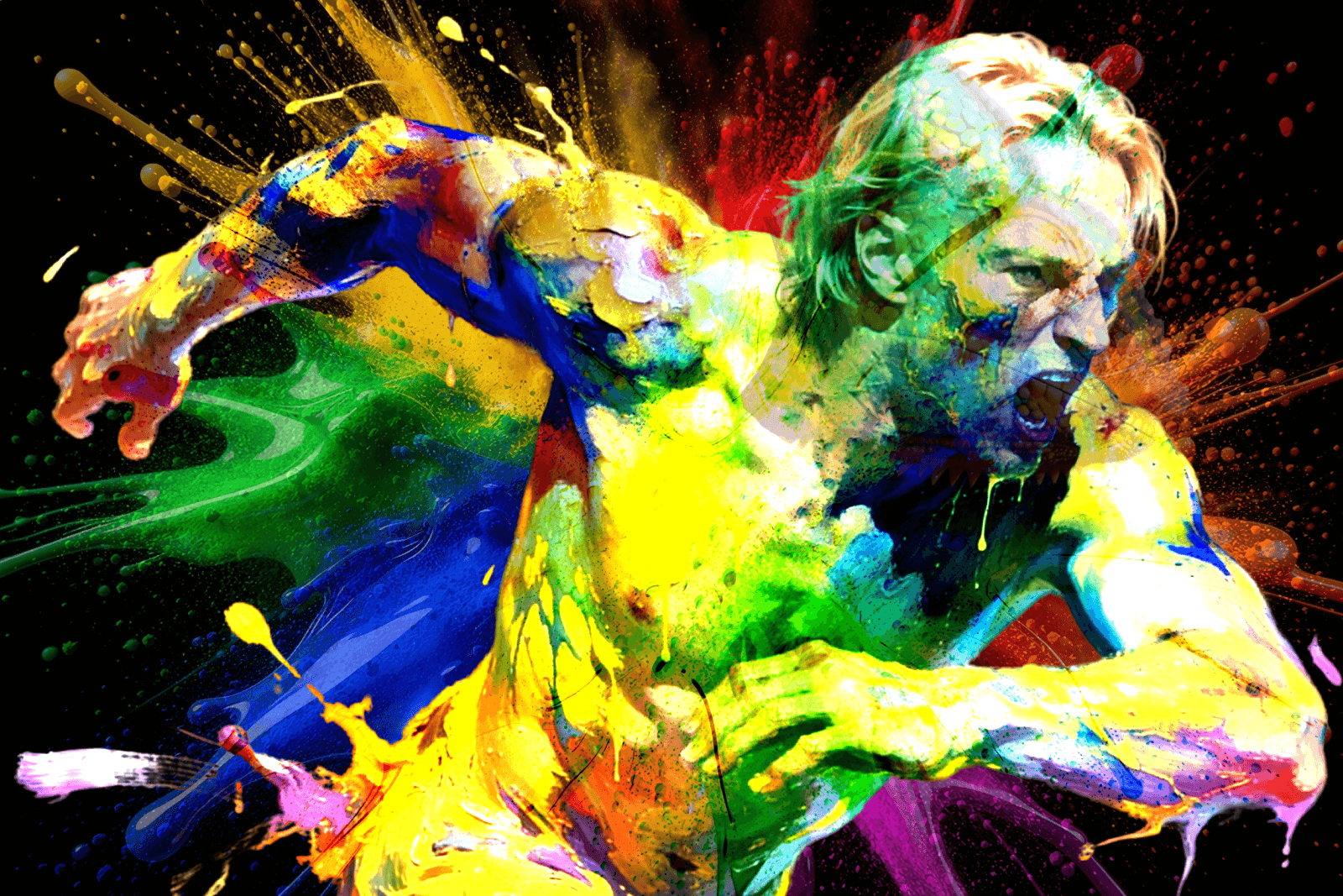 Chameleon Alien Summer Soulstice album cover - color burst collage