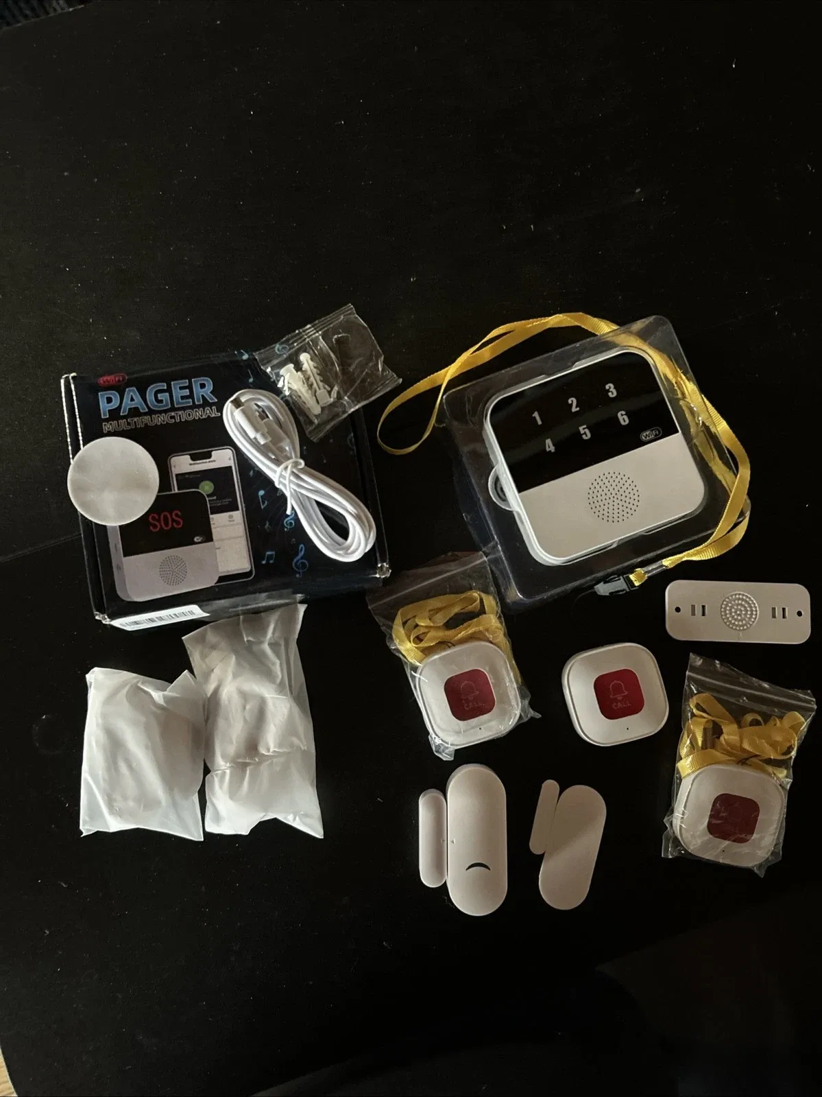 SOS Pager Multifunctional Wearable Panic Call Fobs & Door Sensors