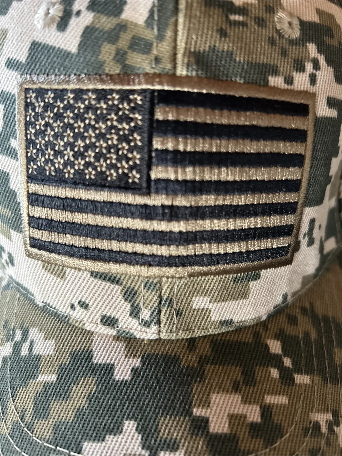 Adjustable Army Green American Flag Trucker Fishing Hunting Baseball Cap - Image 4
