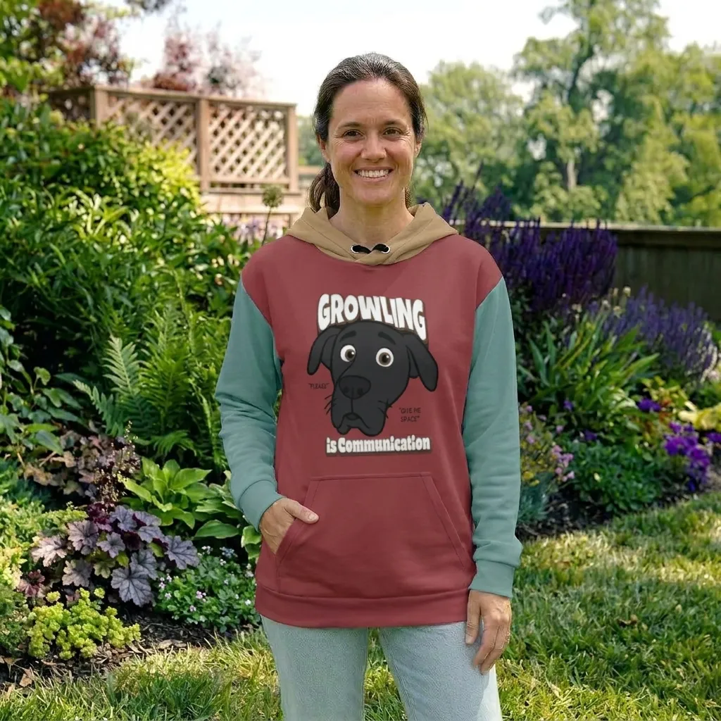 "Growling is Communication" Women's Cotton Hoodie