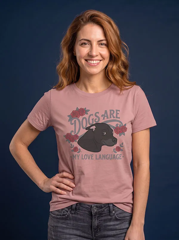 "Dogs are my love language" Women’s Cotton T-shirt