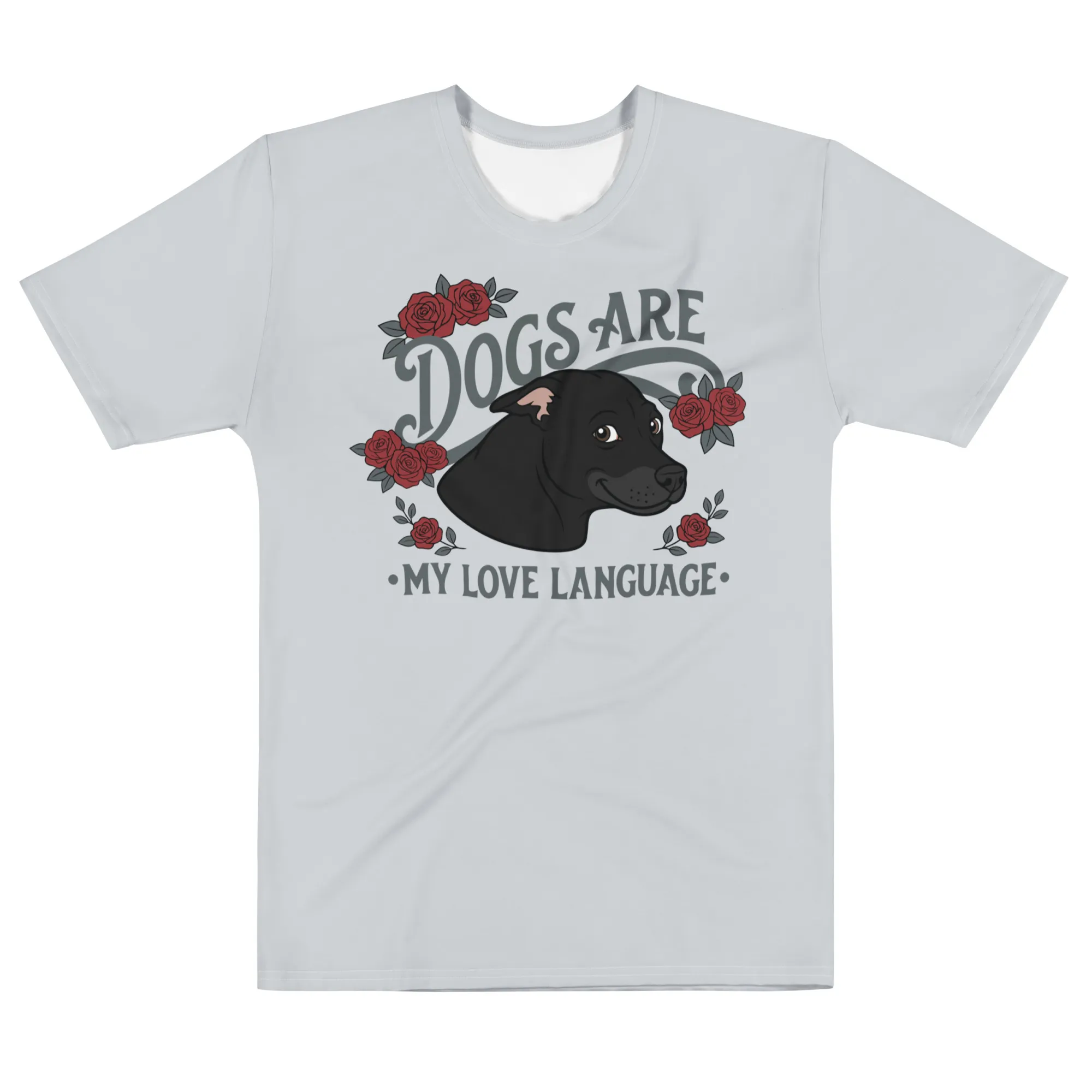 "Dogs Are My Love Language" Men’s cotton crew neck t-shirt