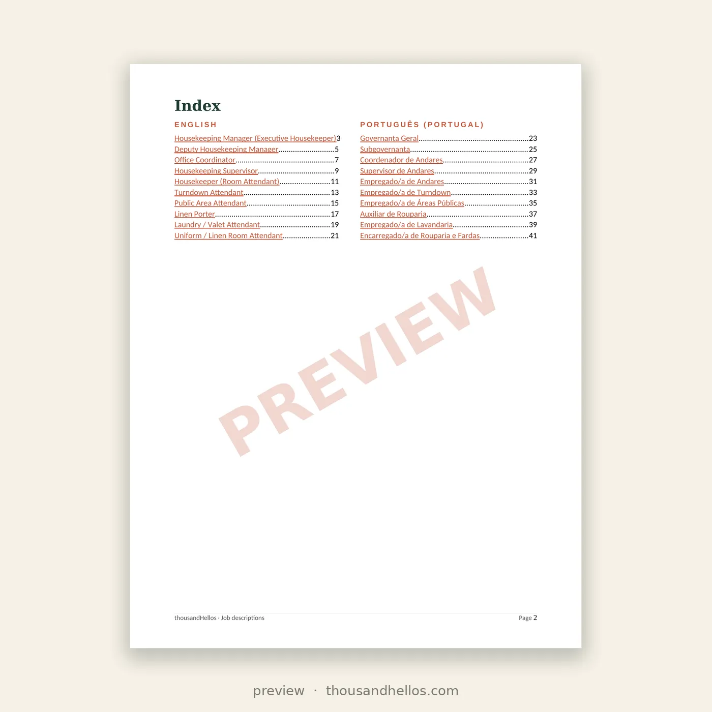 Hello Toolkit: Housekeeping job descriptions - Image 2