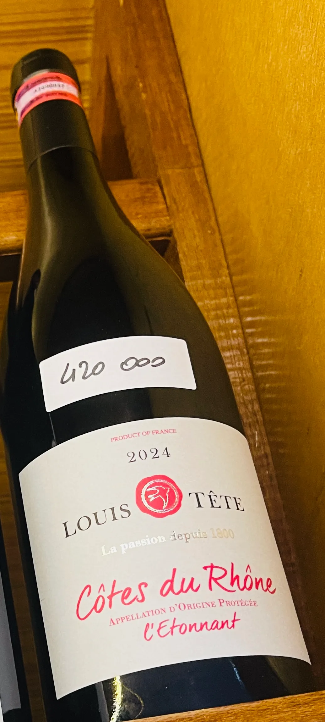 Louis Tête L’Étonnant 2024 – Côtes du Rhône