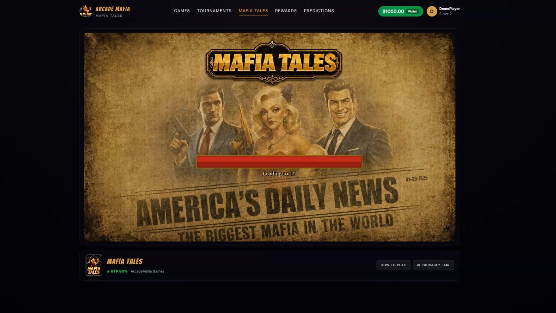 Mafia Tales slot machine screenshot 1