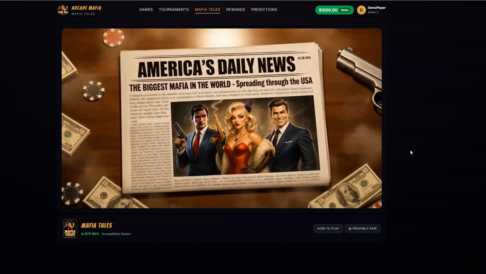 Mafia Tales slot machine screenshot 3
