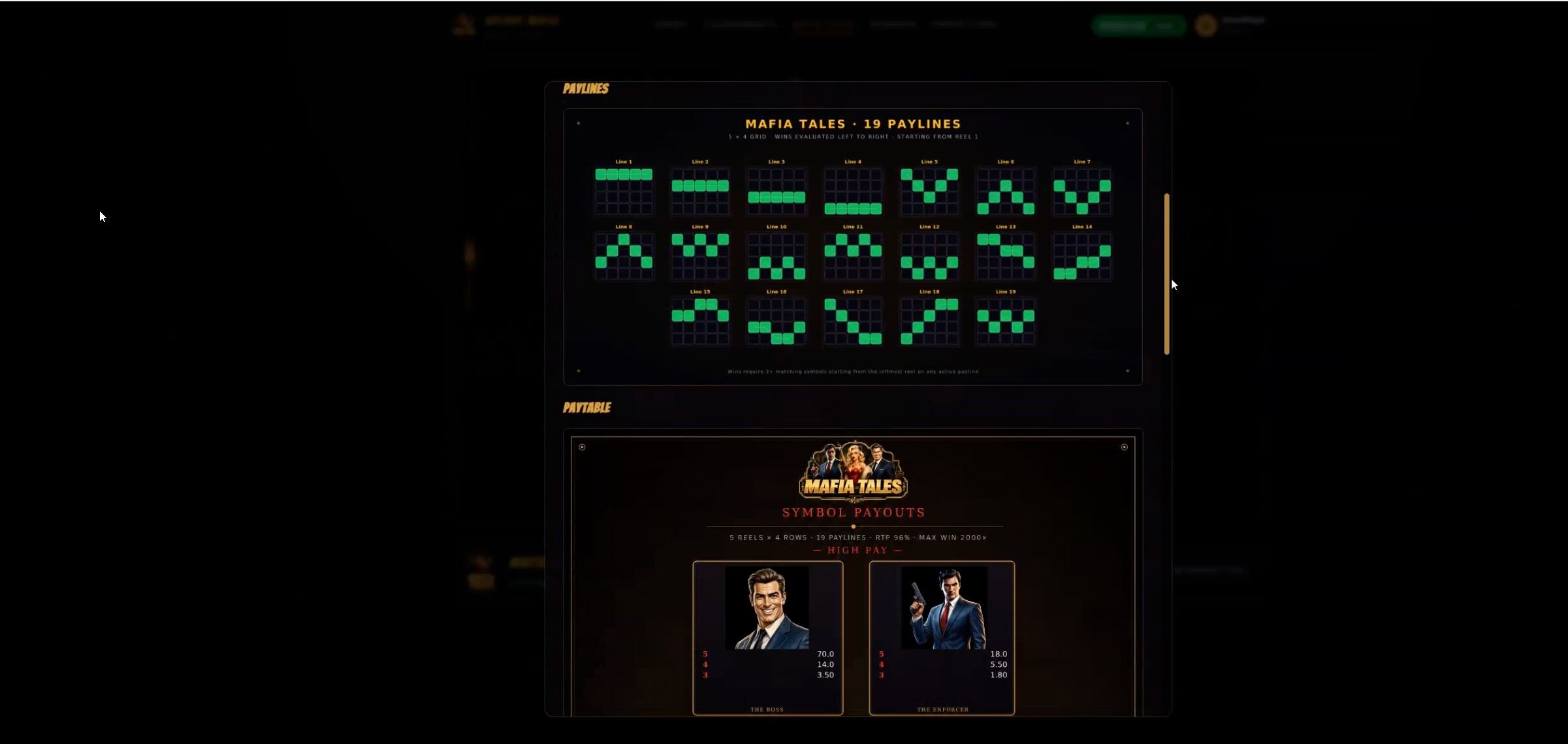 Mafia Tales slot machine screenshot 6
