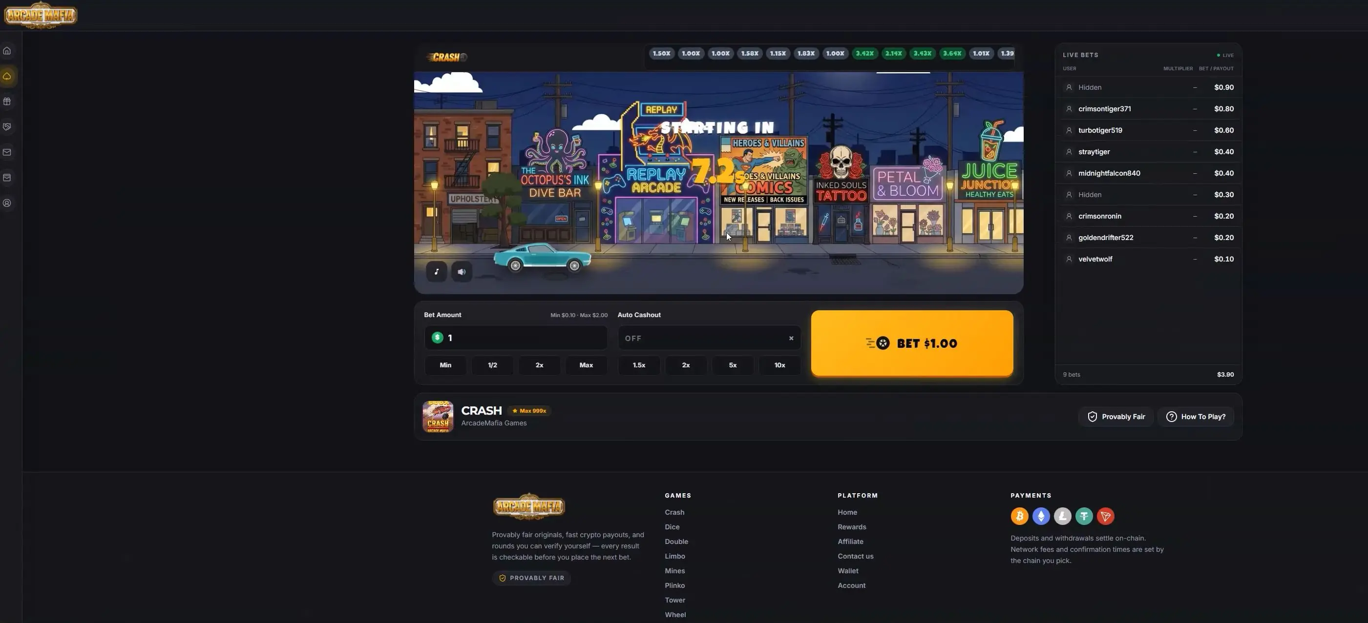 Crash game screenshot 1