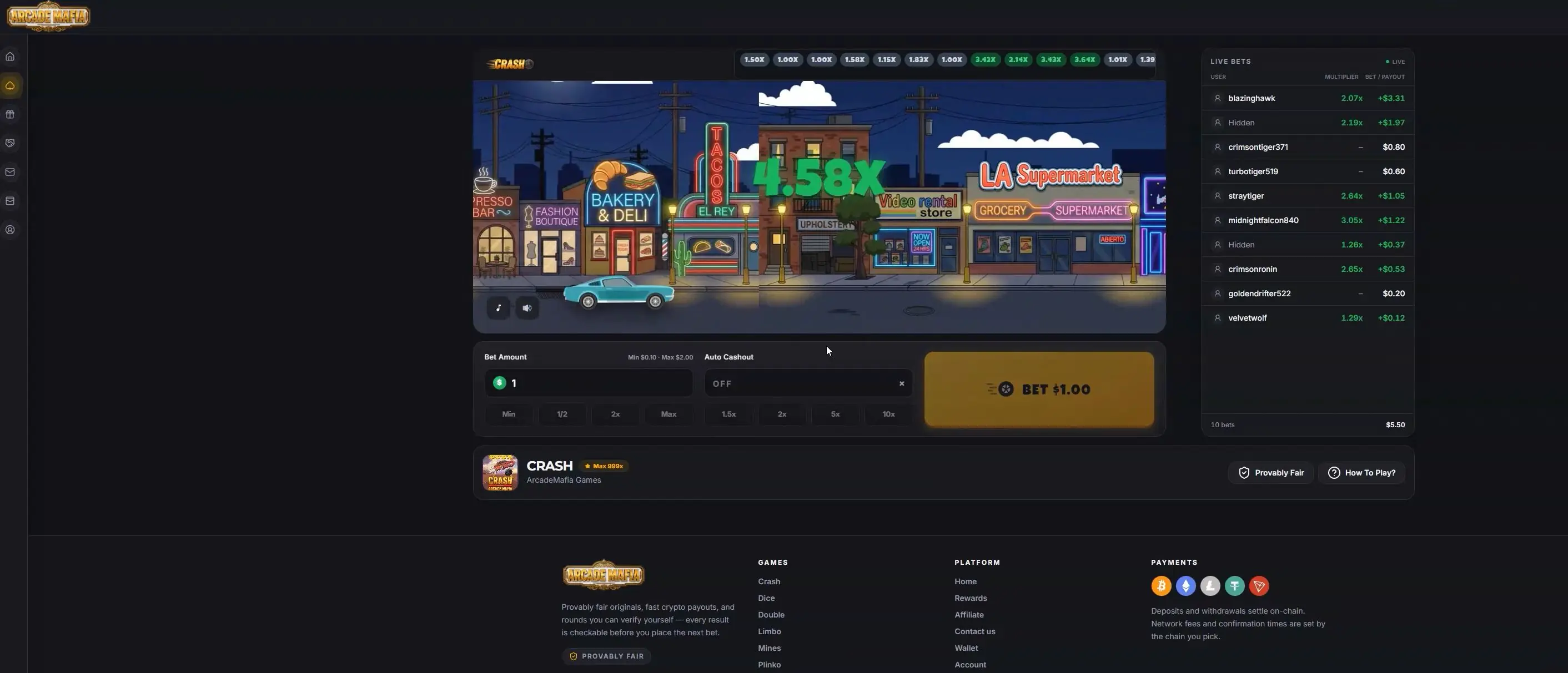 Crash game screenshot 2