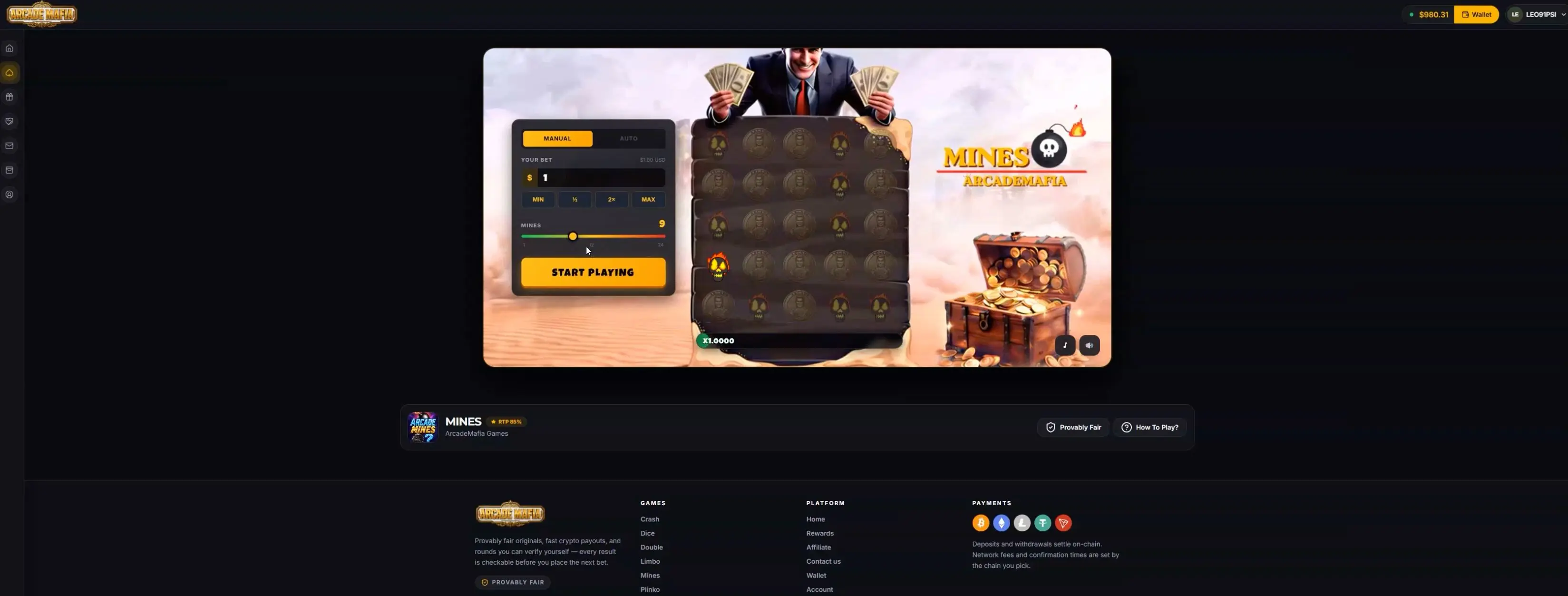 Mines game screenshot 2