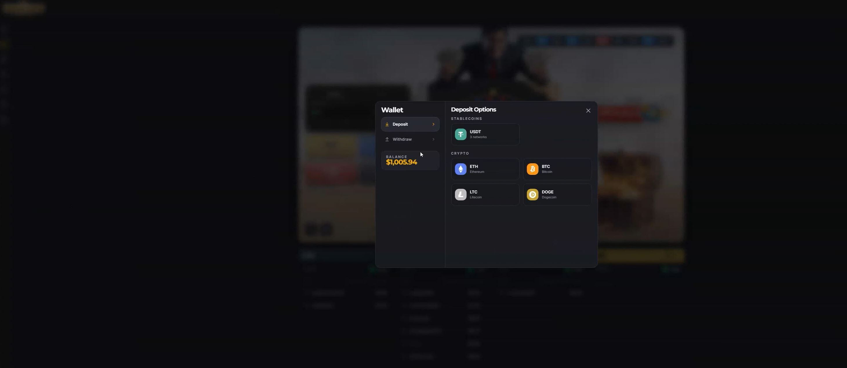 Thumbnail for Custom Crypto Casino Deposit / Withdrawal Wallet System Example